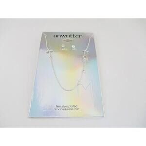 Unwritten Necklace and Earring Set, Letter M Charm